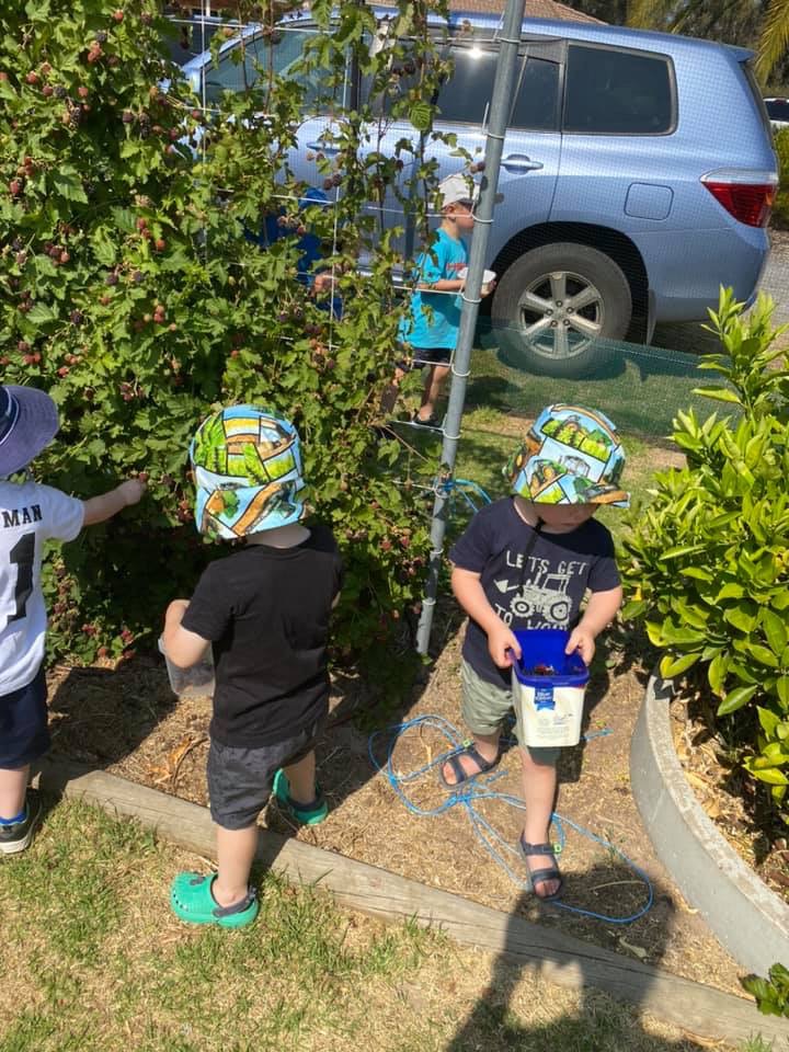 Children playing outdoors at Haven