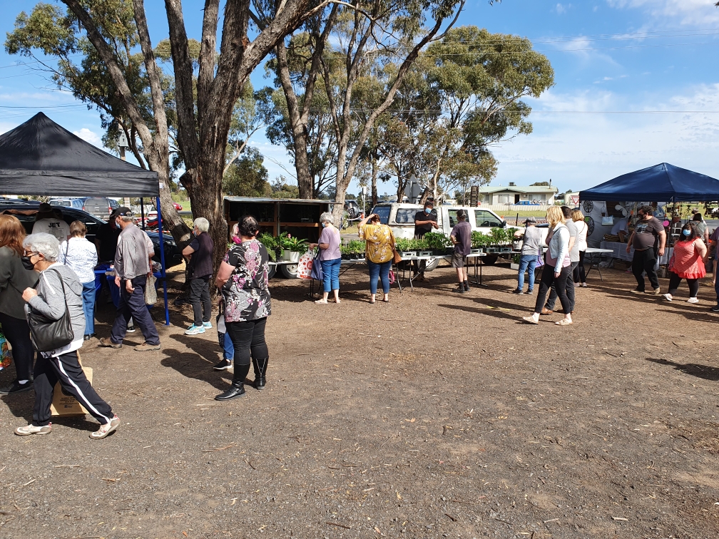 The community gathered at the Haven Market