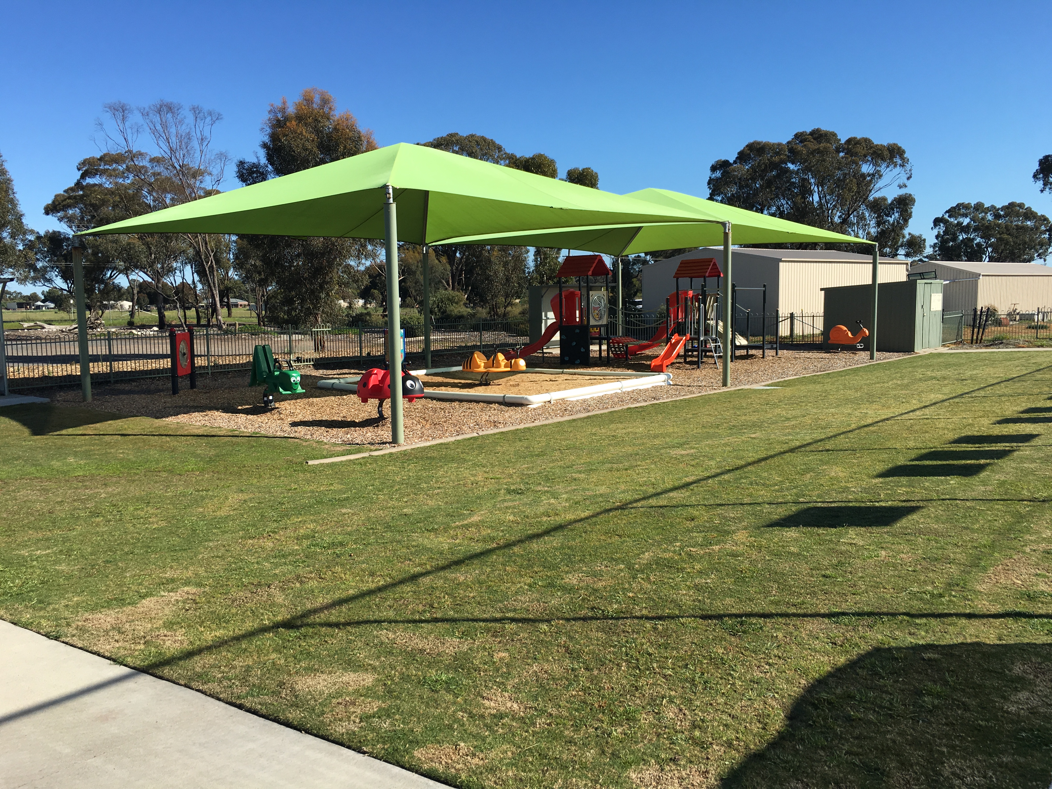 The Haven playground and shade sails